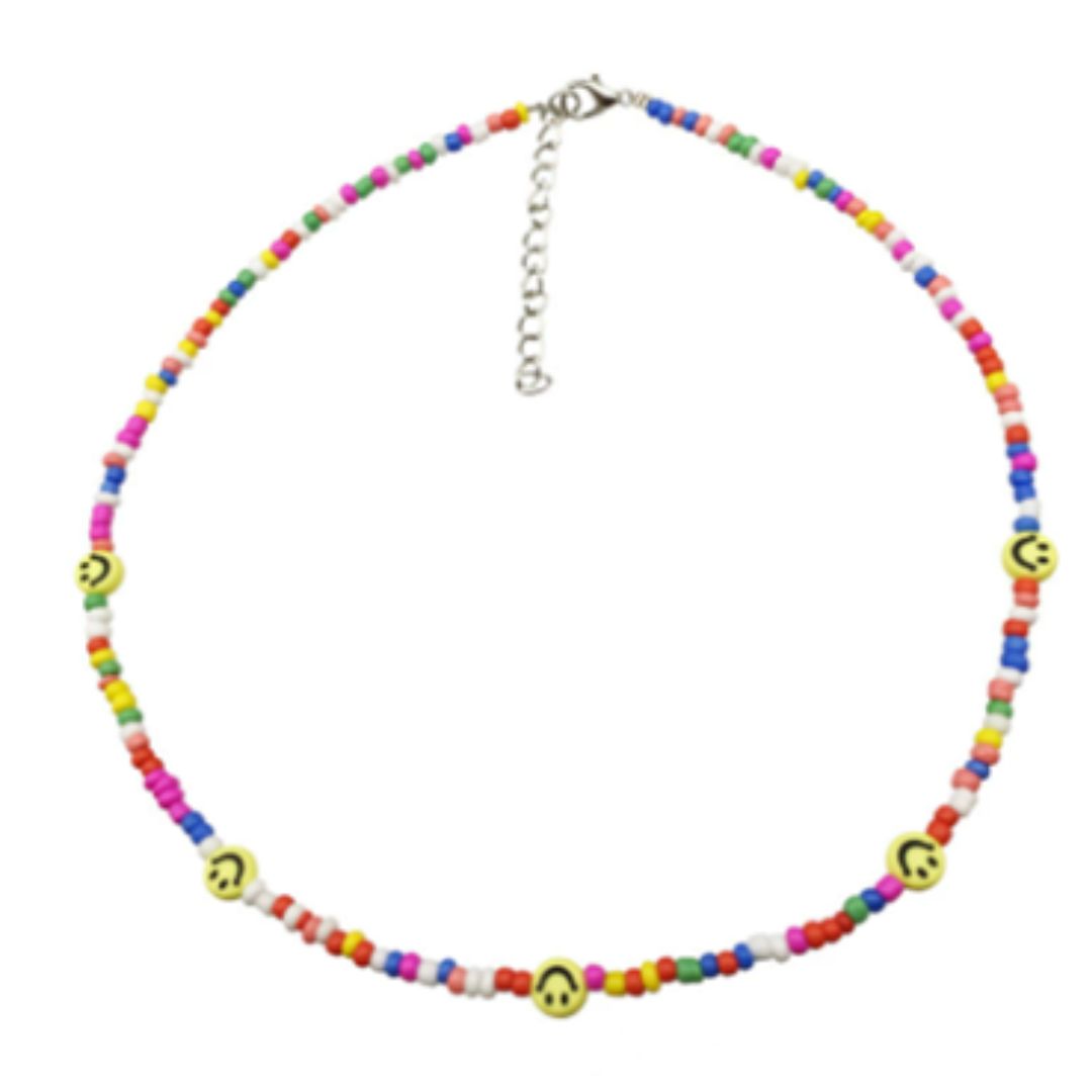 Smiley Beaded Necklace
