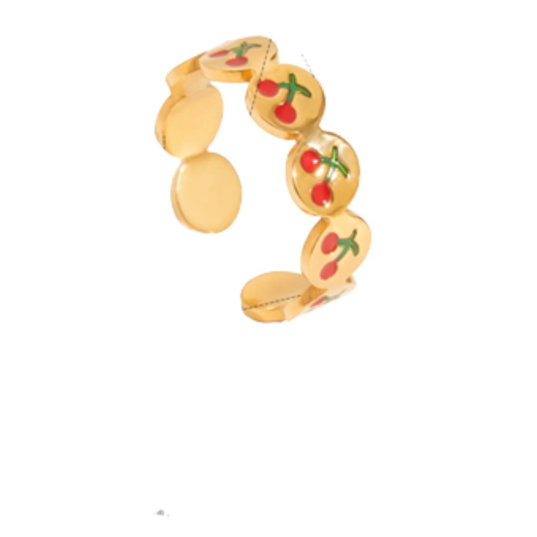 Cherry Enamel Ring