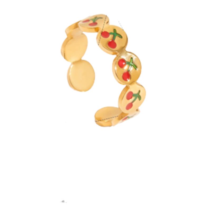 Cherry Enamel Ring