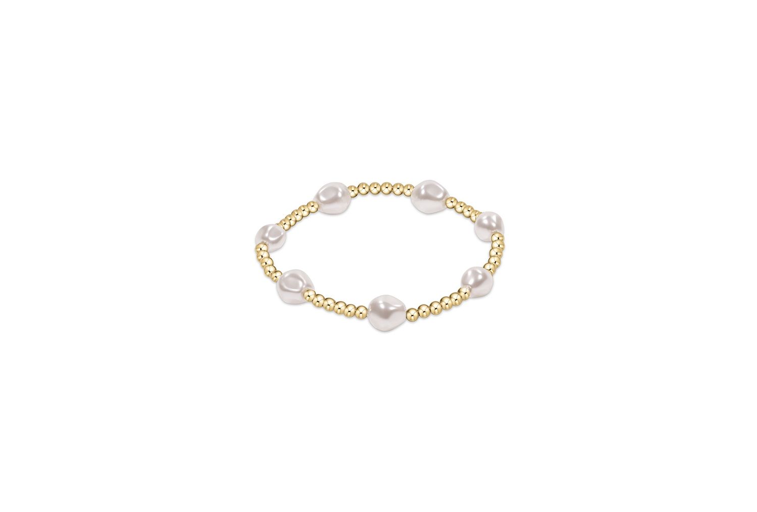 enewton Extends - Admire Gold 3mm Bead Bracelet - Pearl