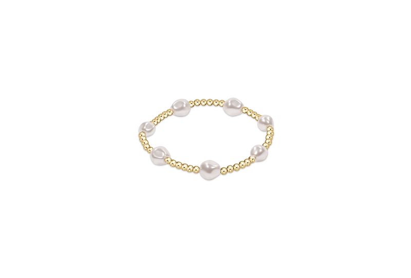 enewton Extends - Admire Gold 3mm Bead Bracelet - Pearl
