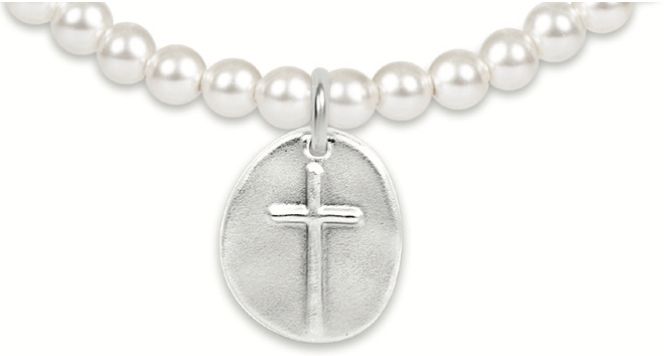Classic Pearl 4mm Bead Bracelet - Inspire Sterling Charm