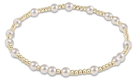 Hope Unwritten 4mm Bead Bracelet - Pearl