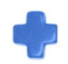 Signature Cross Gold Pattern 3mm Bead Bracelet - Cobalt