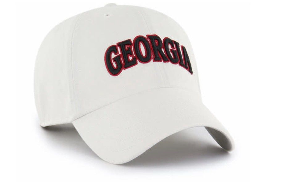 GEORGIA BULLDOGS WHITE ARCHIE SCRIPT 47 CLEAN UP