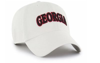 GEORGIA BULLDOGS WHITE ARCHIE SCRIPT 47 CLEAN UP