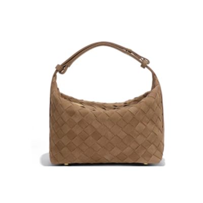 Suede Woven Small Handbag