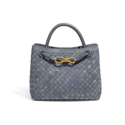 Suede Woven Top Handle