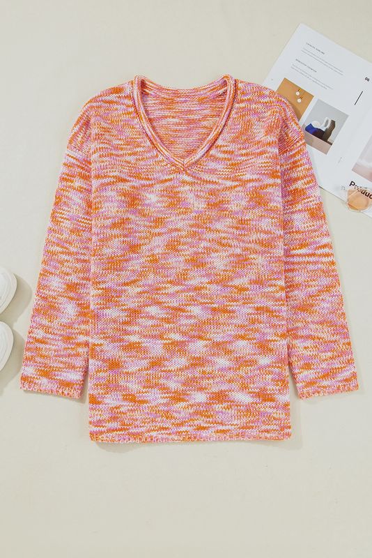 Orange and Pink Abstract Sweater