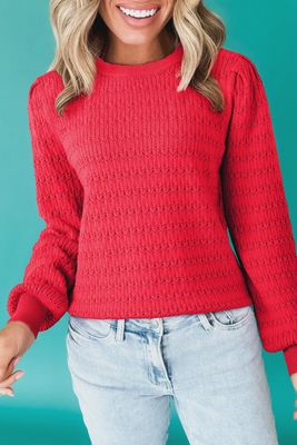 Red Crew Neck Sweater