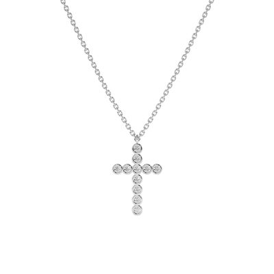 Bethel Bezel Cross Necklace