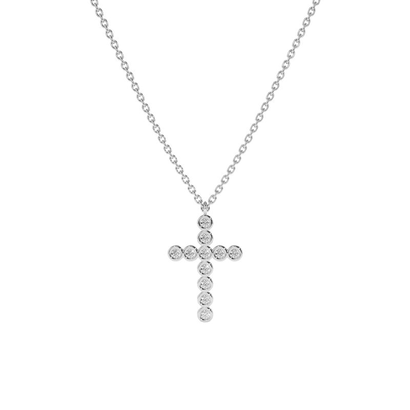 Bethel Bezel Cross Necklace