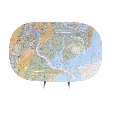 River Map Melamine Platter