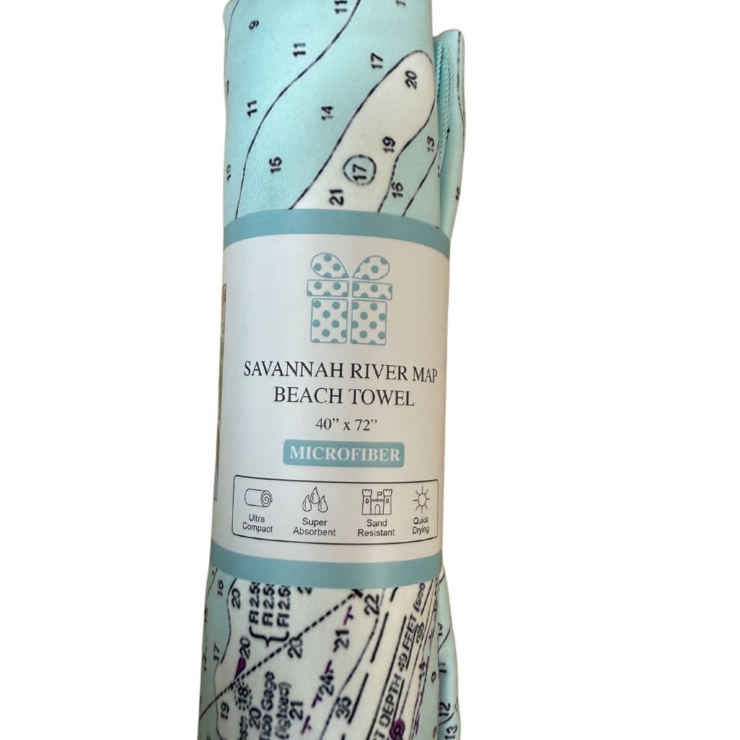 Polka Dots Custom Beach Towel, Pattern: Nautical Map