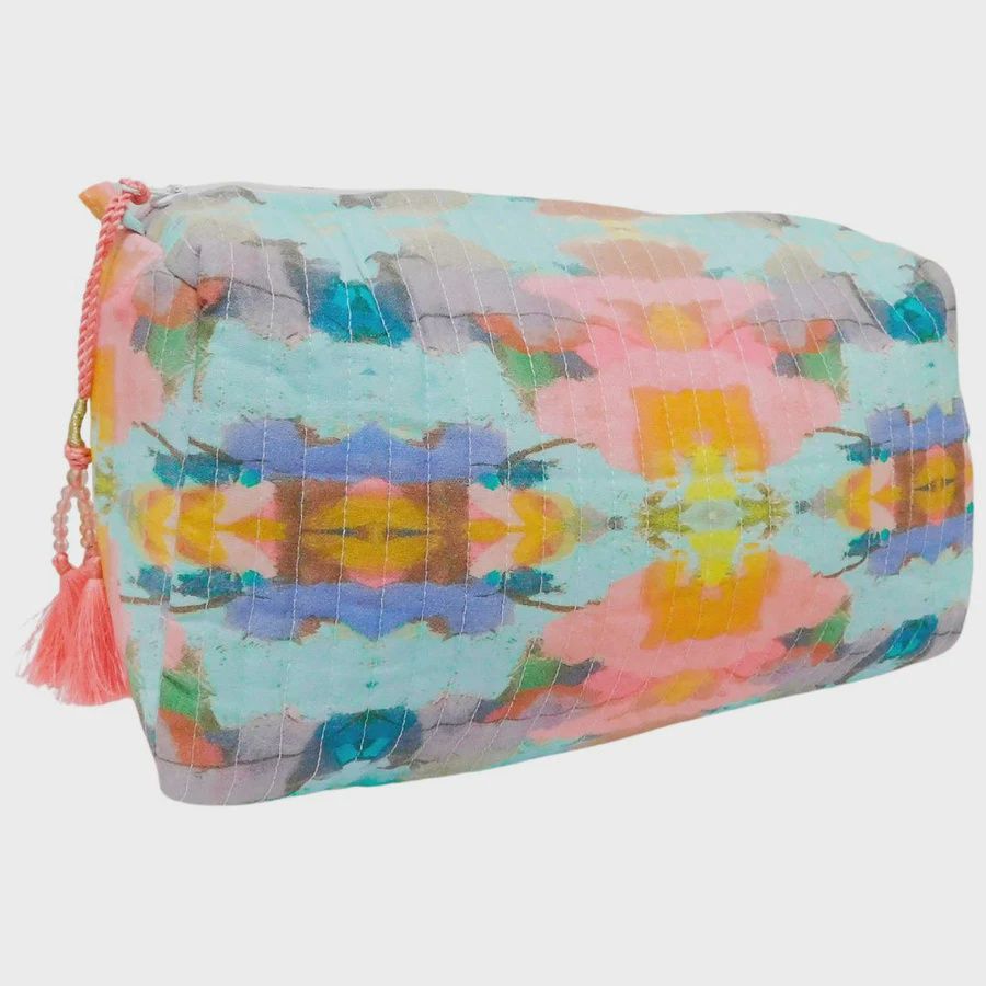 Laura Park Large Cosmetic Bag, Pattern: Antigua Smile