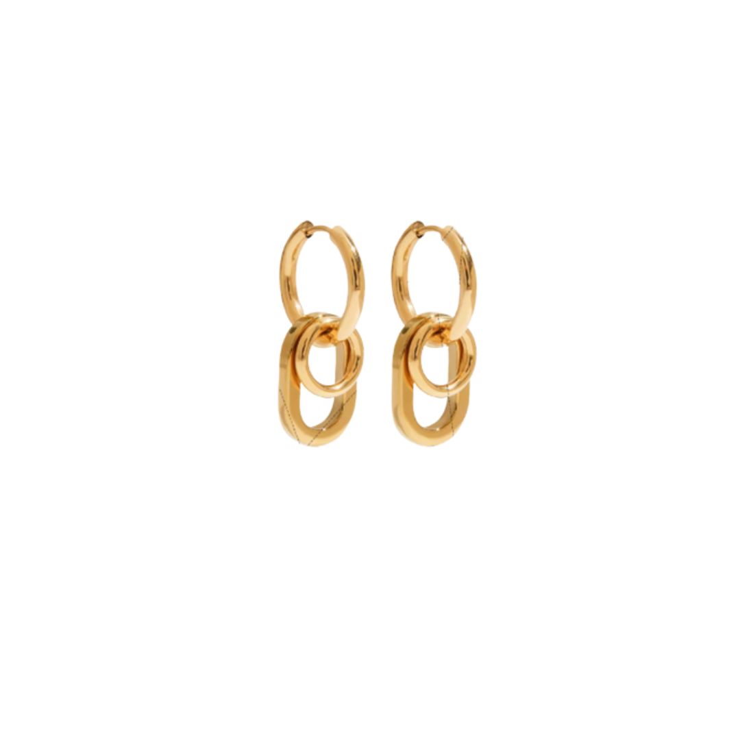 Misty Hoop Earring, Color: Gold