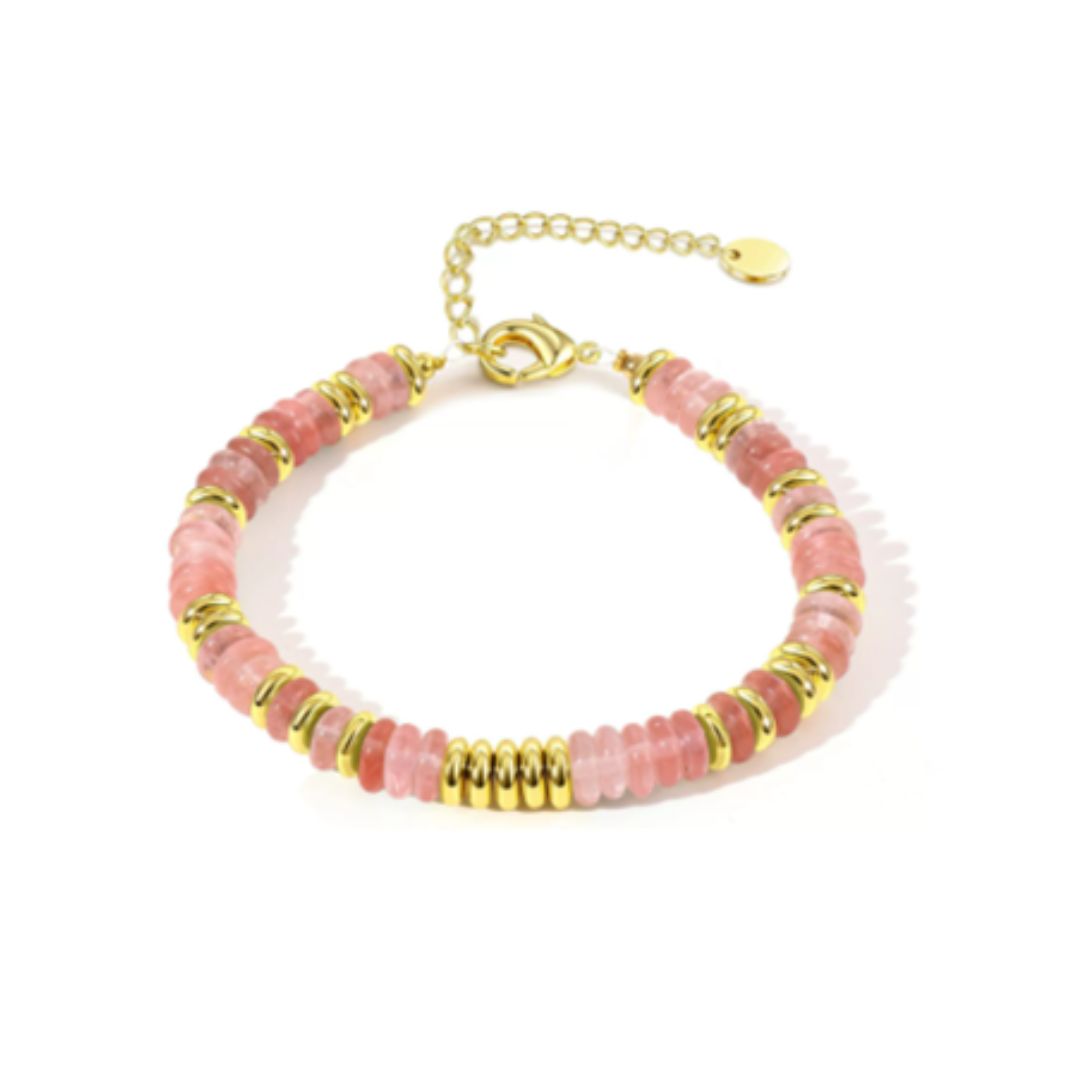 Bluff Beaded Bracelet, Color: Light Pink