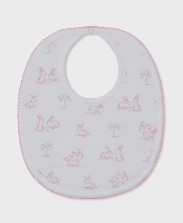 Kissy Kissy Springtime Bunny Fun Pink Bib