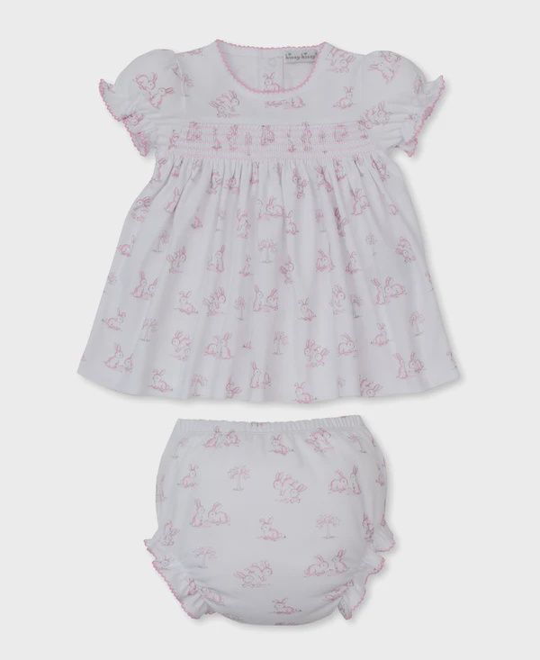 Kissy Kissy Springtime Bunny Fun Pink Dress Set