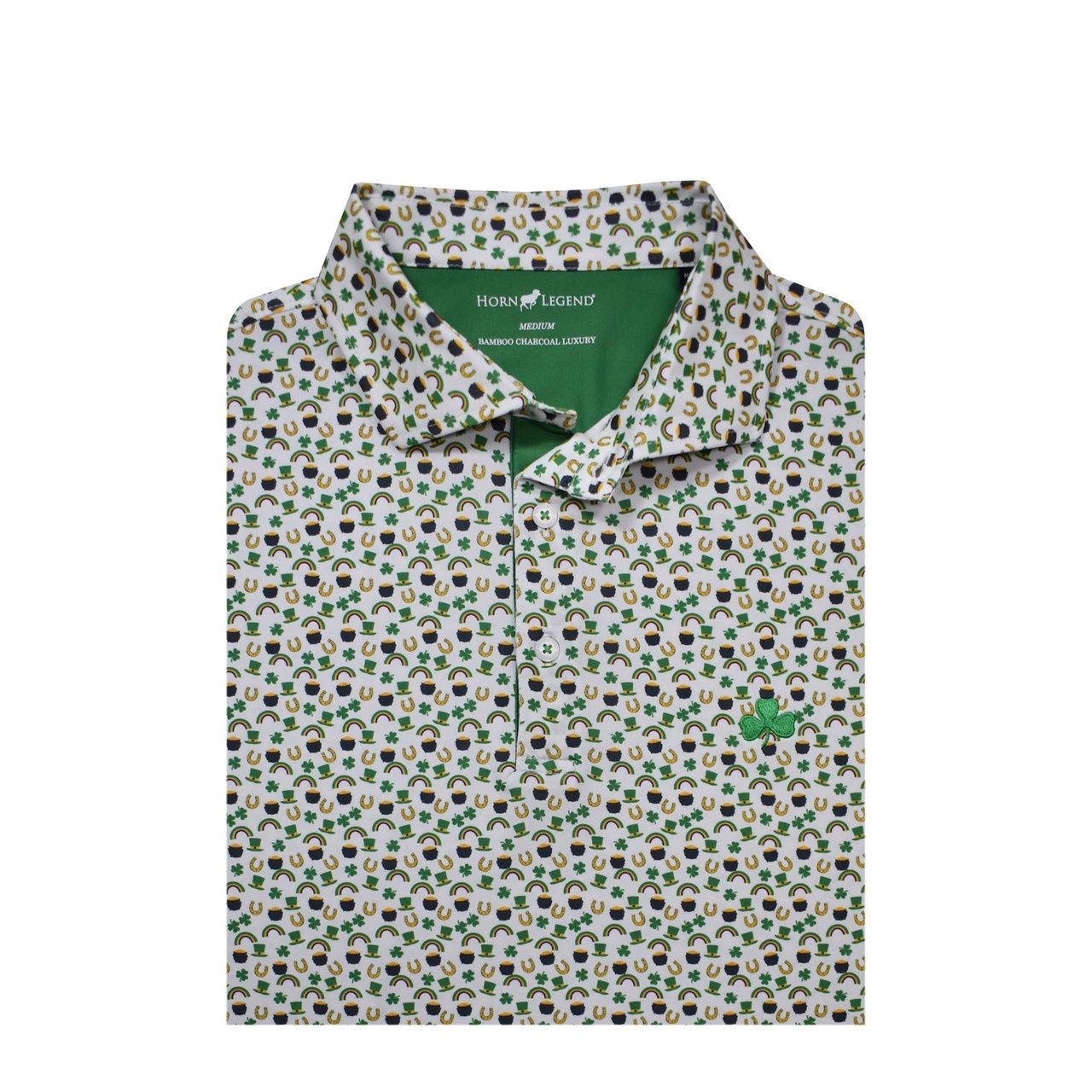 Horn Legend Mens St Patricks Day Polo