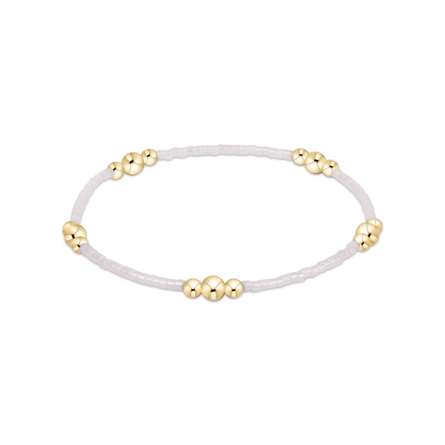 Hope Purpose Gold Bracelet - Silky White