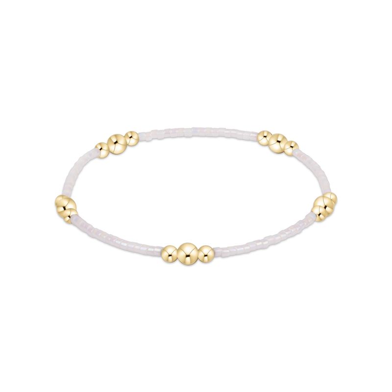 Hope Purpose Gold Bracelet - Silky White