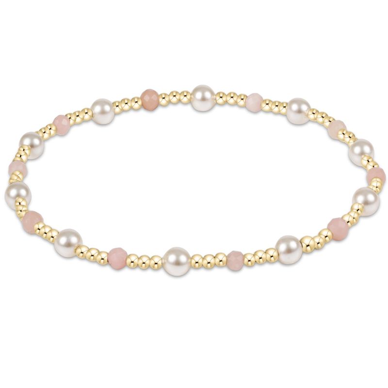 Extends Pearl Sincerity 4mm Gem Bracelet - Pink Opal