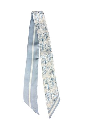 Savannah Artist Print Skinny Scarf - Blue