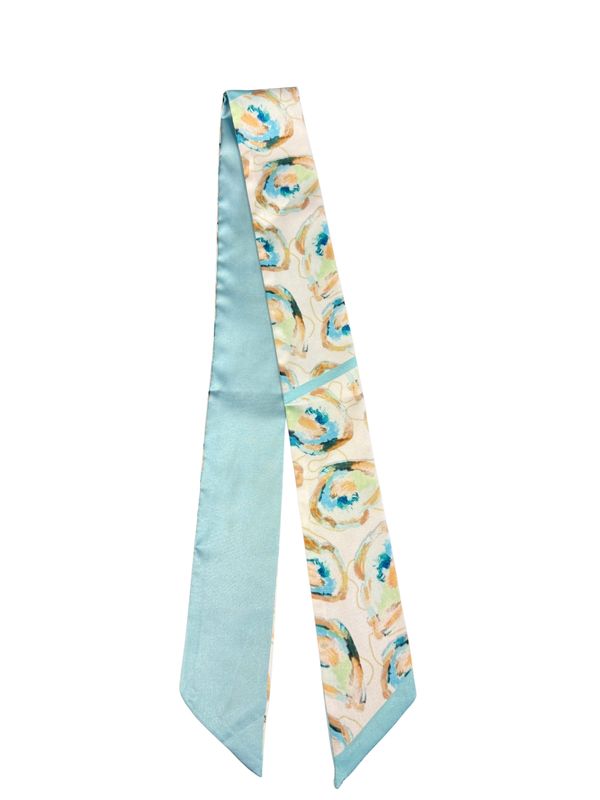 Blue Oyster Skinny Scarf