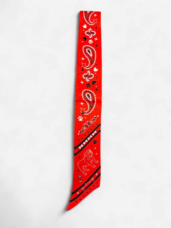 UGA Bandana Print Skinny Scarf