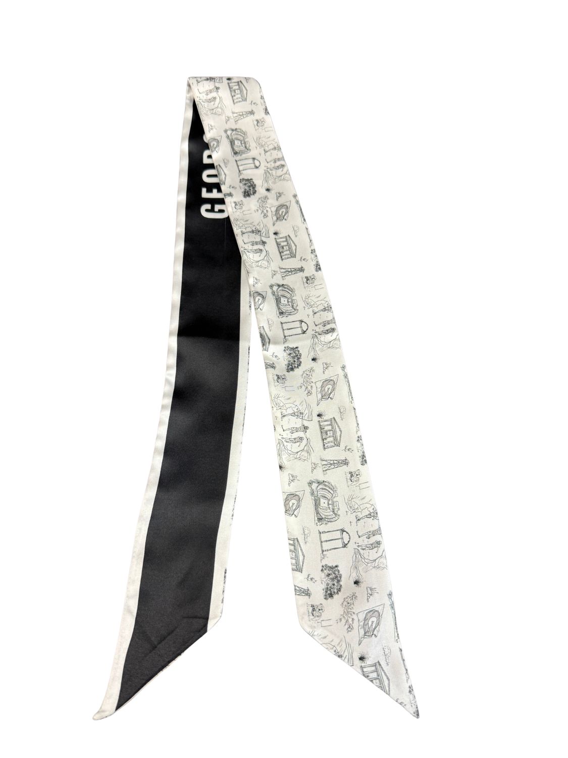 UGA Black Icons Skinny Scarf