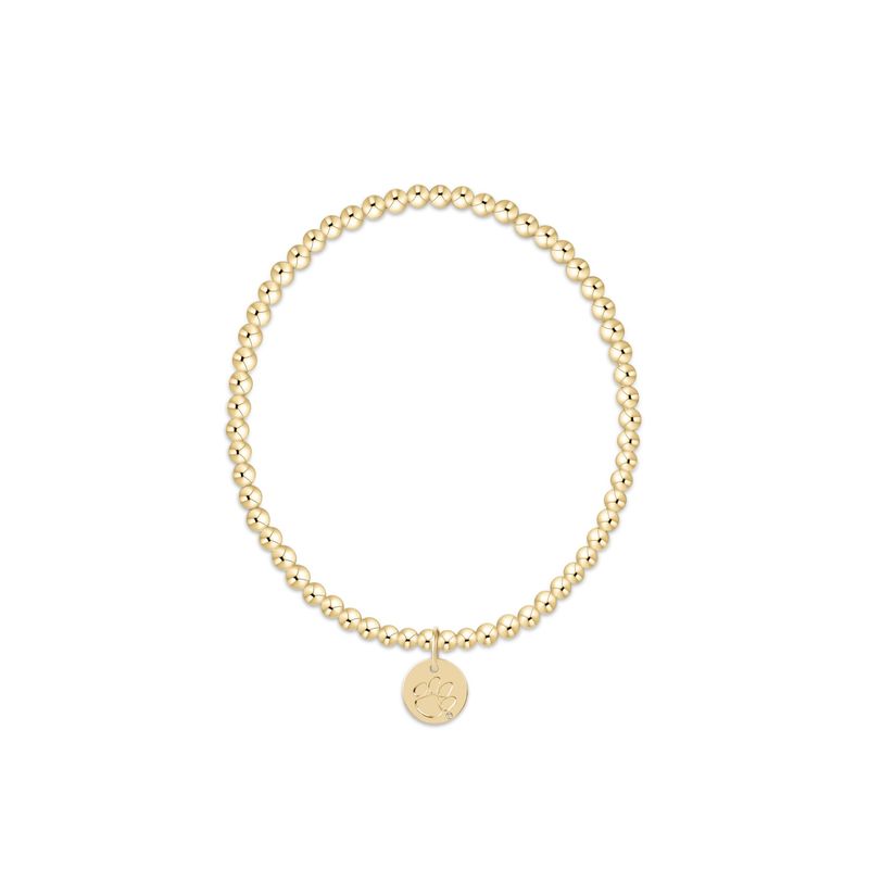 eCOLLEGIATE Classic Gold 3mm Bracelet - Clemson Disc