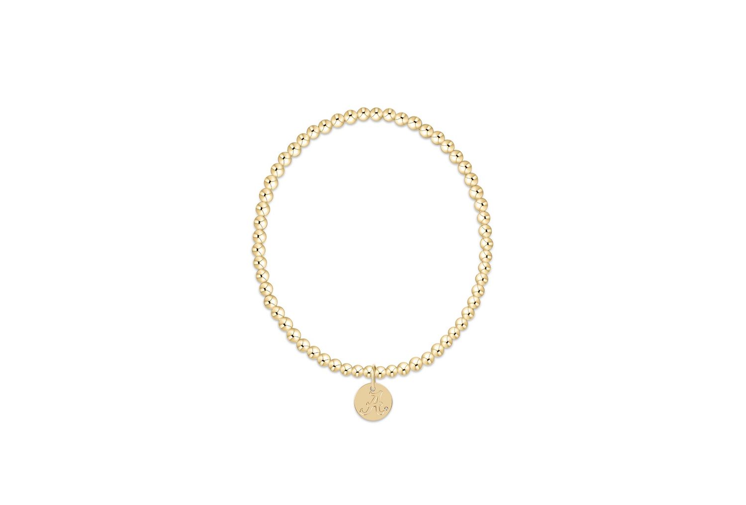 eCOLLEGIATE Classic Gold 3mm Bracelet - Alabama Disc