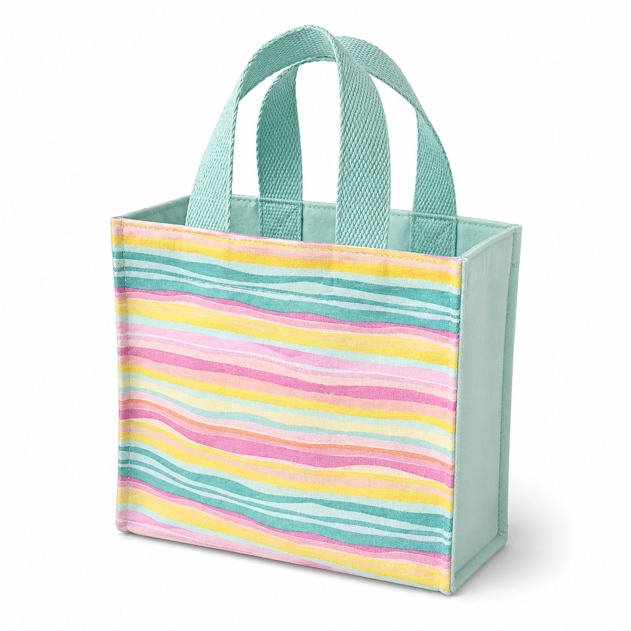 Coastologie Mini Canvas Tote, Pattern: Savannah Stripe