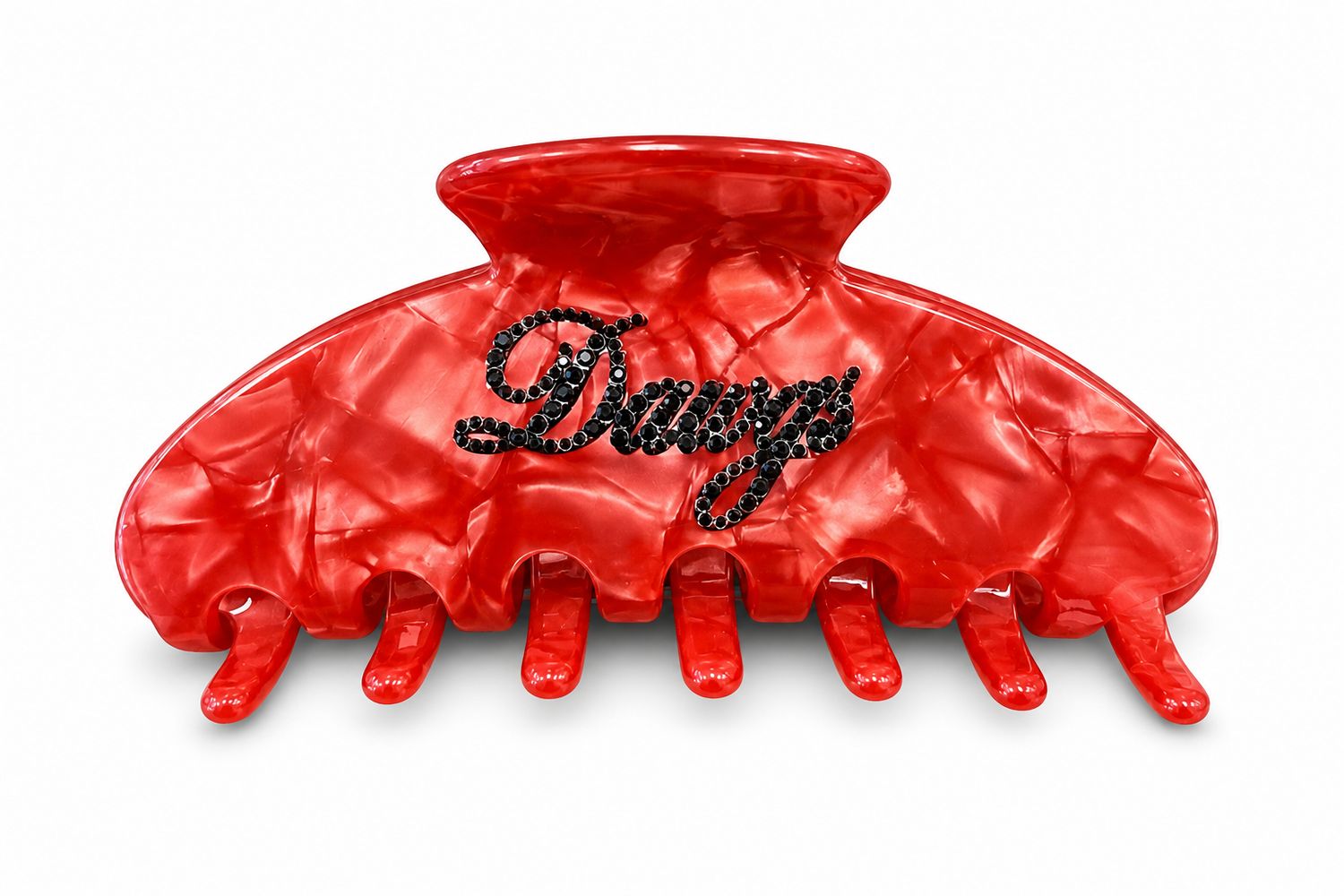 Rhinestone Claw Clip - Red Dawgs