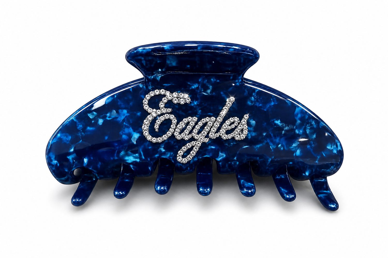 Rhinestone Claw Clip - Blue Eagles