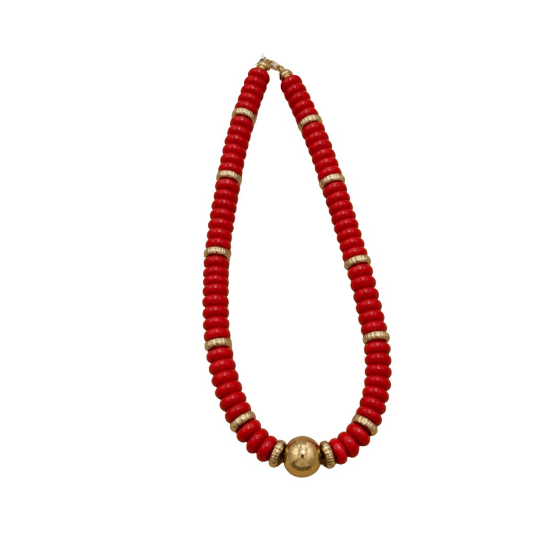 Posey Lane Candy Bead Necklace, Color: Red