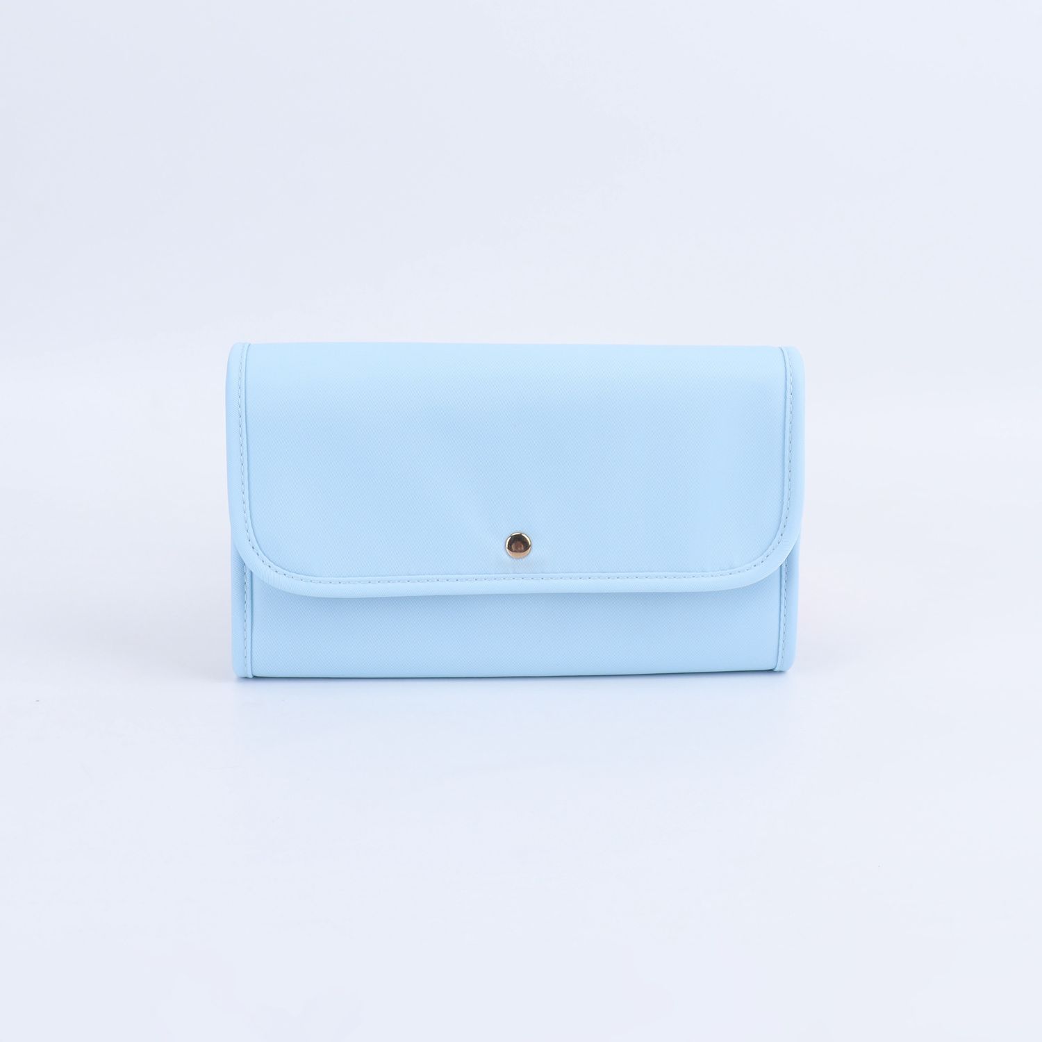 Nylon Roll-Up Jewelry Pouch, Color: Light Blue