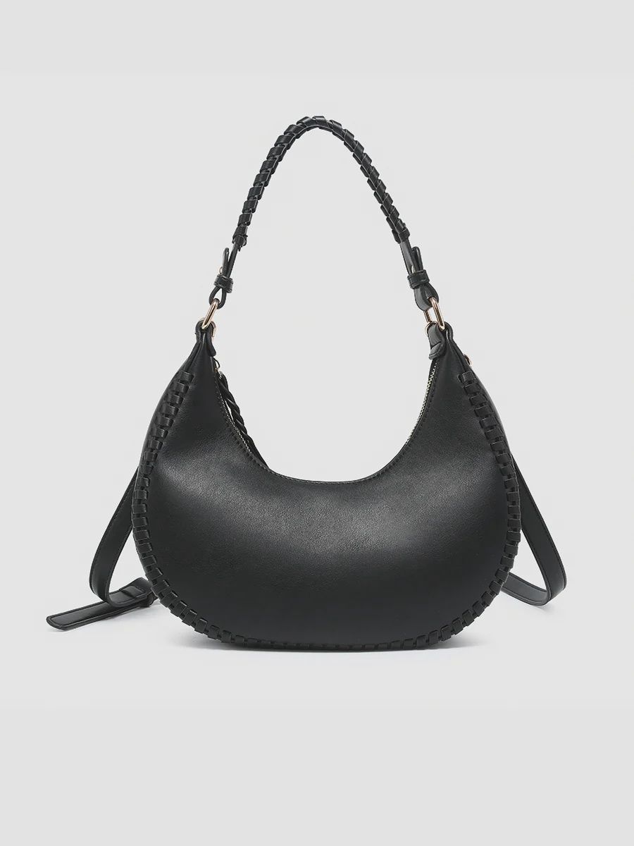 Aria Whipstitch Shoulder Bag, Color: Black