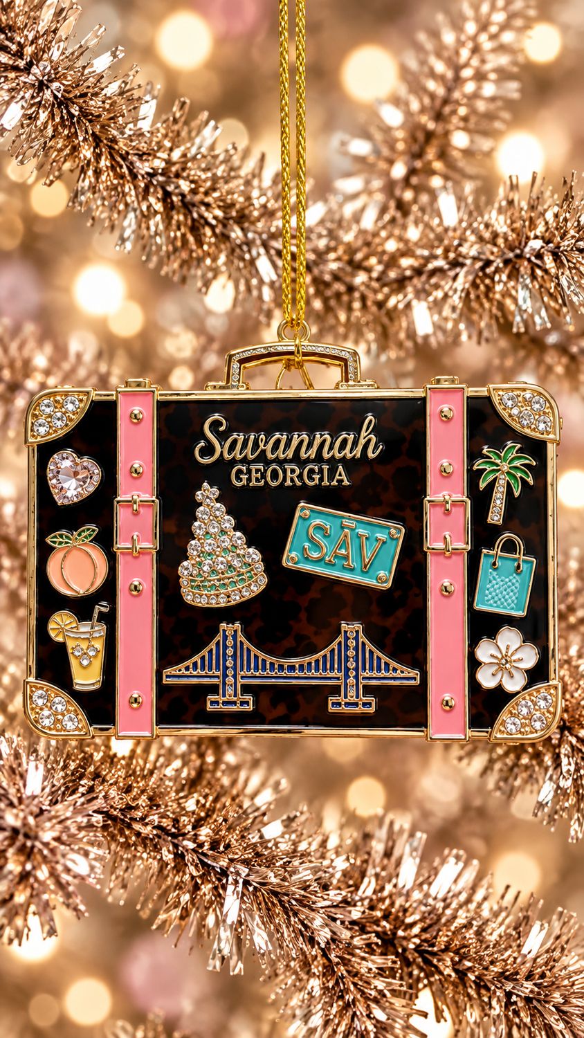 Savannah Suitcase Ornament