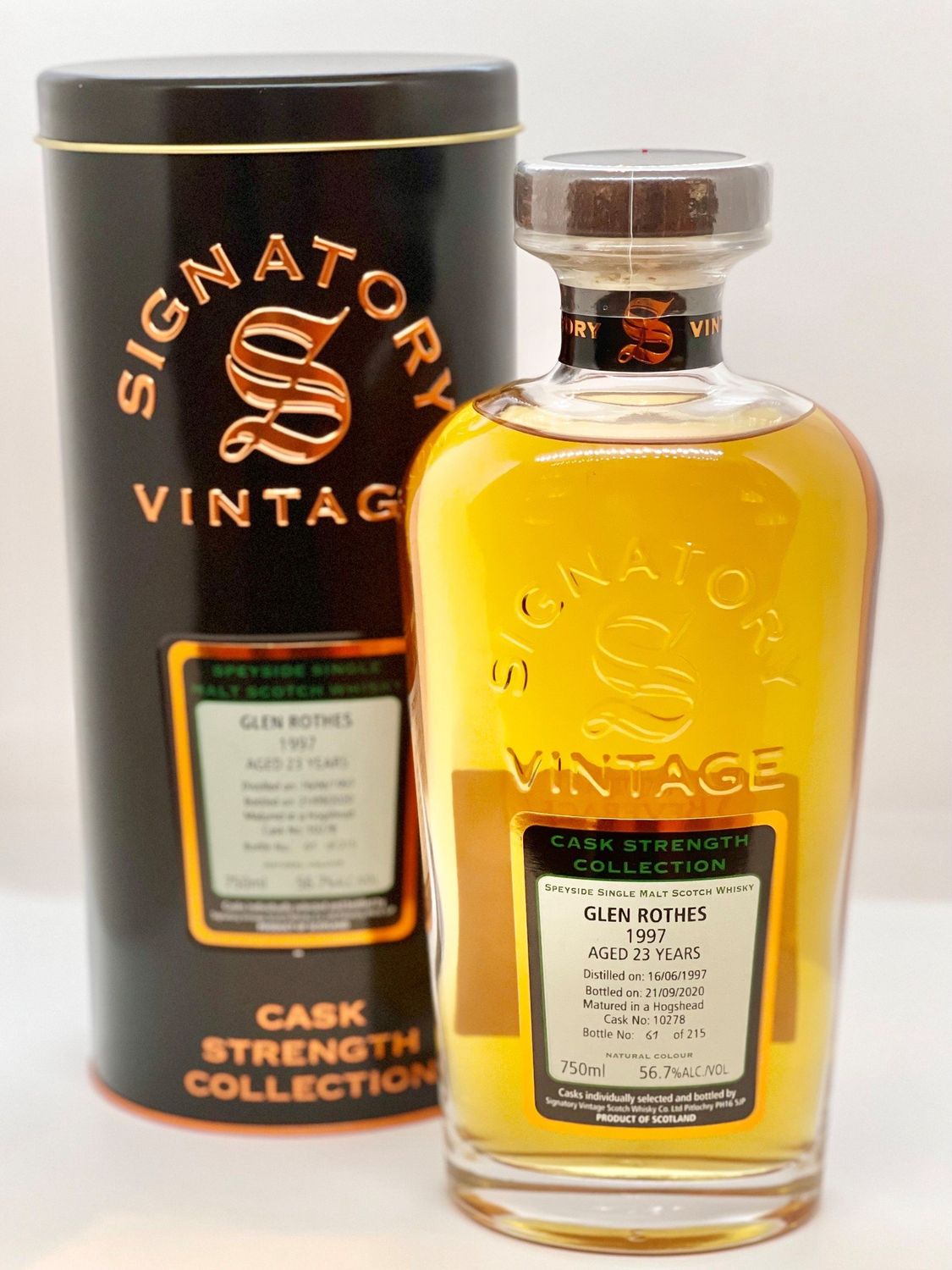 Signatory Glen Rothes 1997 Cask Strength Collection Aged 23 Yrs