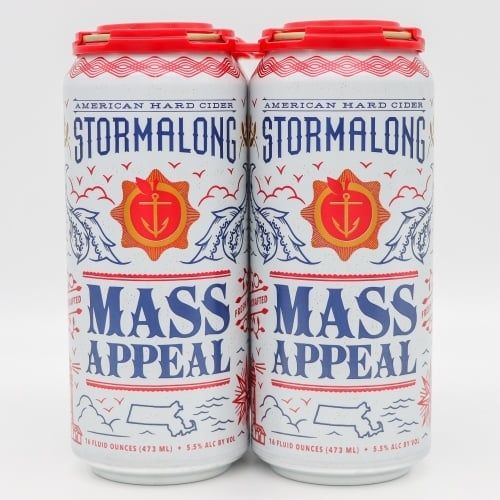 Stormalong Mass Appeal Cider 16oz 4pk Cans