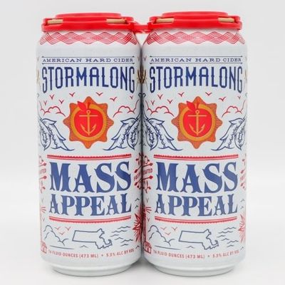 Stormalong Mass Appeal Cider 16oz 4pk Cans