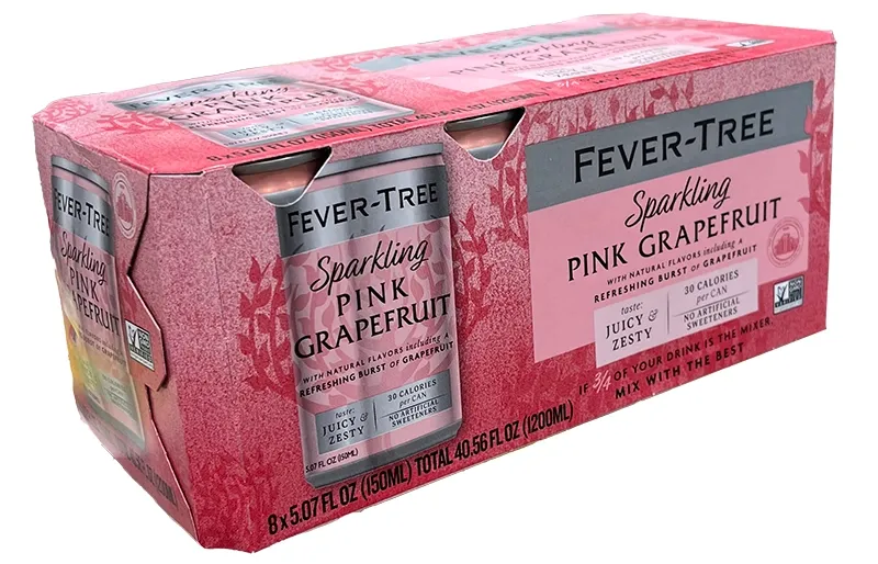 Fever Tree Sparkling Pink Grapefruit 8Pk CANS