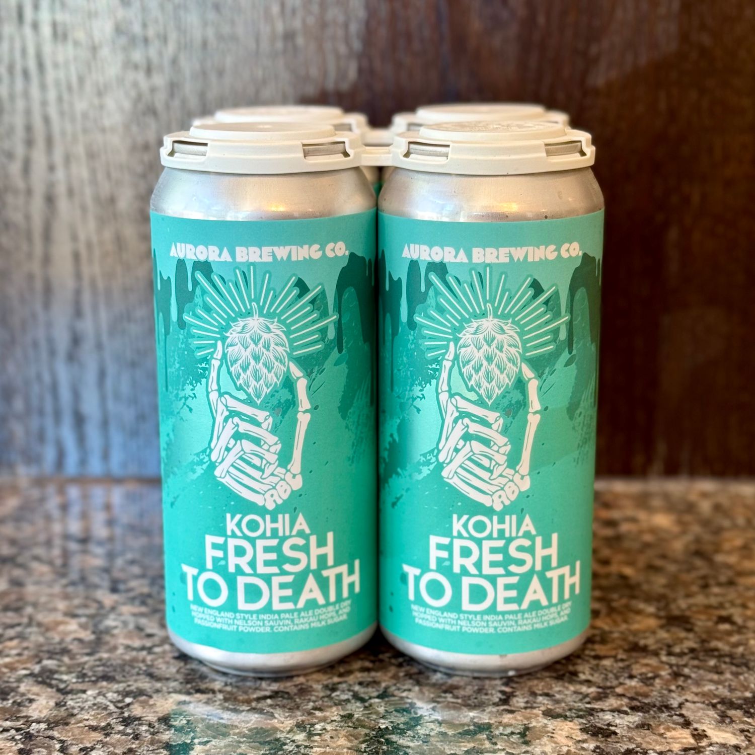 Aurora Brewing Co. Kohia Fresh to Death NEIPA 4 pack 16oz