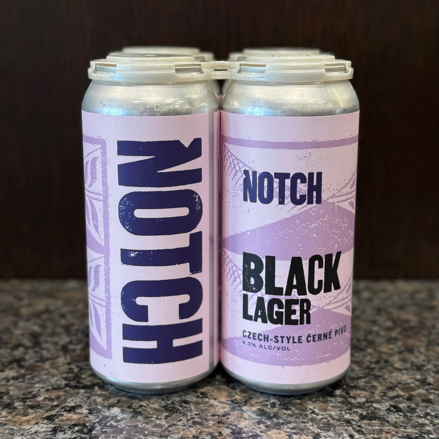 Notch Brewing Cerne Pivo Black Lager 16oz 4pk Cans