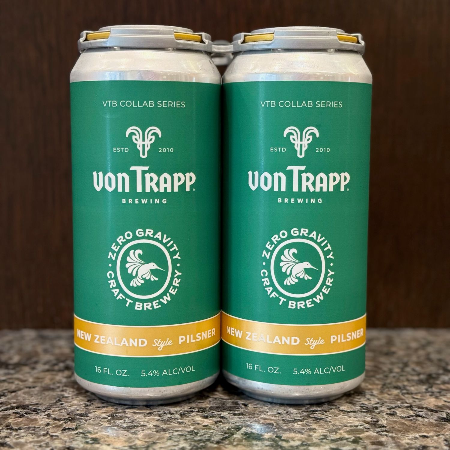 Von Trapp &amp; Zero Gravity New Zealand-Style Pilsner 16oz 4pk Cans