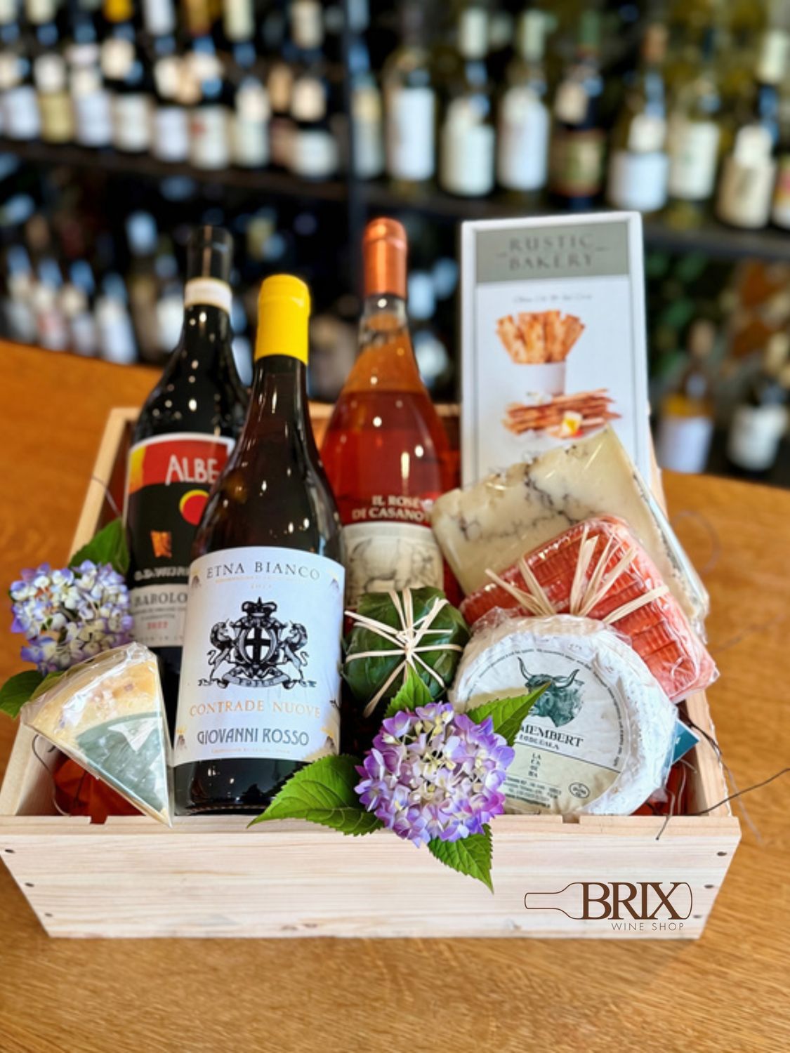 BRIX Italian Wine and Cheese Gift Basket
