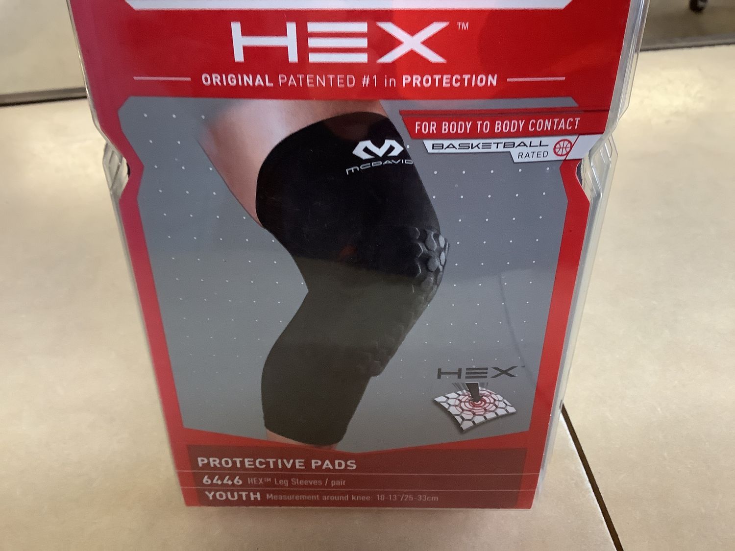 6446 Hex Knee/Elbow/Shin Pair, Size: Youth