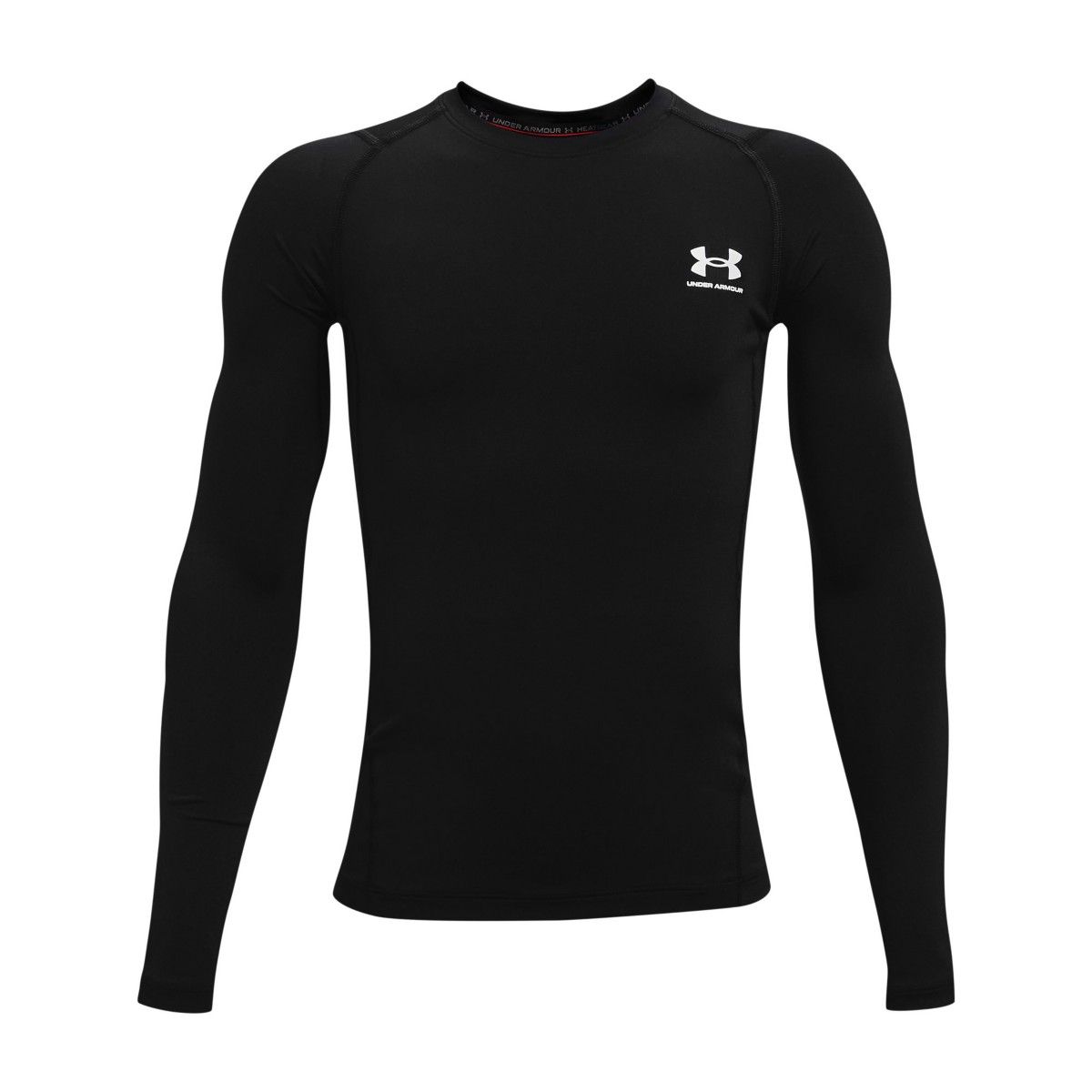Boys&#39; HeatGear® Armour Long Sleeve, Color: Black 001, Size: Youth Small